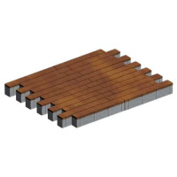 Тротуарная плитка Steinrus Кроссбар Хэви Color Mix 100 мм